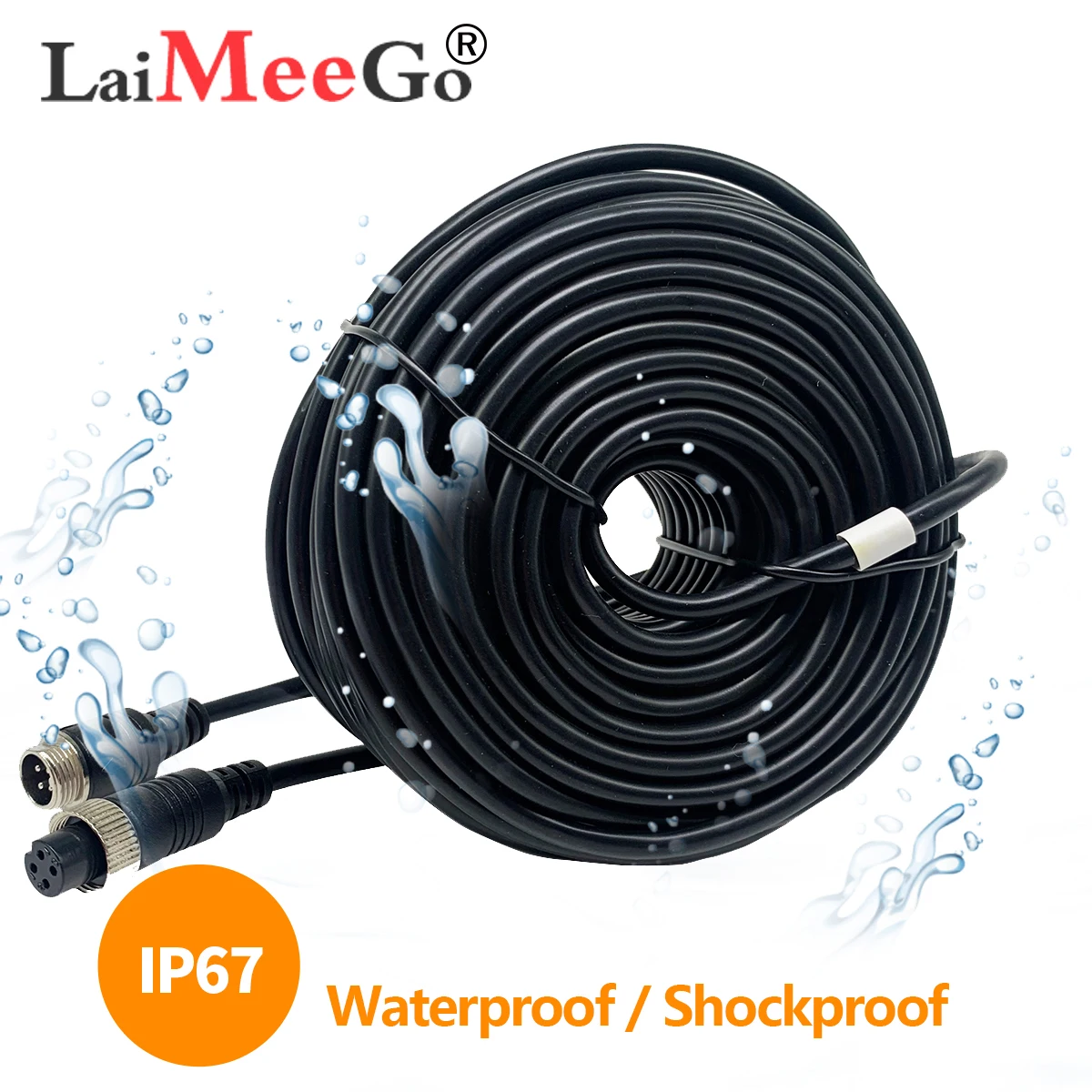

Car Video Extension Cable 4 Pin Aviation for CCTV Rearview Camera Truck Trailer Camper Bus Motorhome Vehicle Backup Monitor