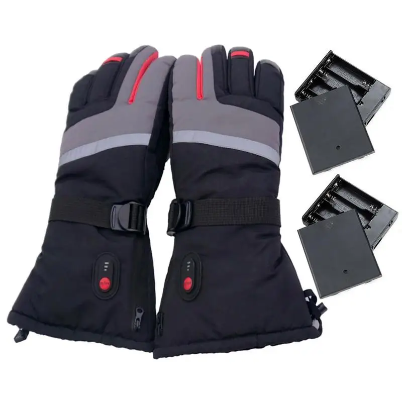 

Heated Gloves Winter Electric Battery Powered Heating Gloves Waterproof Ski Gloves Touchscreen Gloves For Cycling Motorcycle