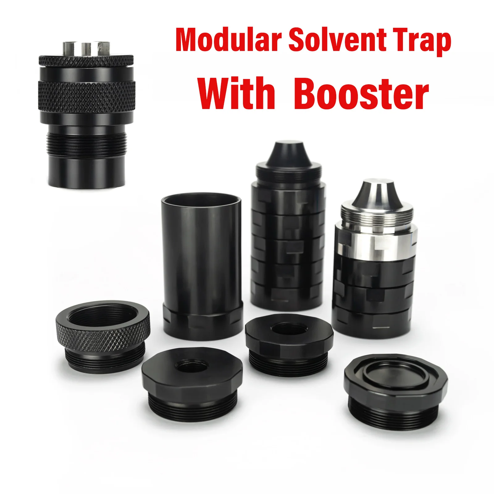 

8.5"L 1.55"OD Aluminum 1/2x28+5/8x24 Radial Modular Solvent Tube 1.375x24 MST + 1/2x28, .578x28, 13.5x1LH,9/16x24 Piston Booster