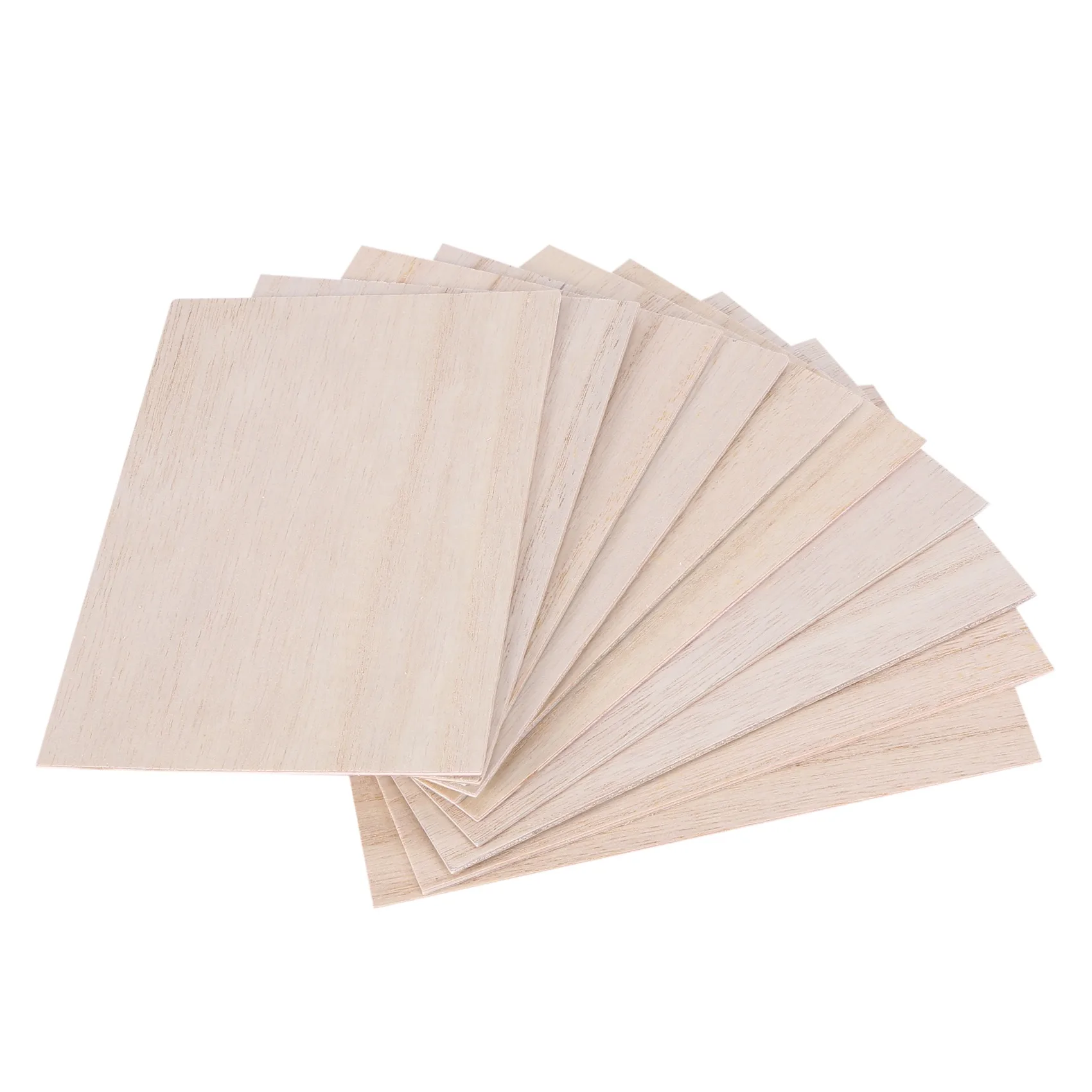 

10Pcs Balsa Wood Sheets Wooden Plate 150*100*2mm For House Ship Craft Model DIY