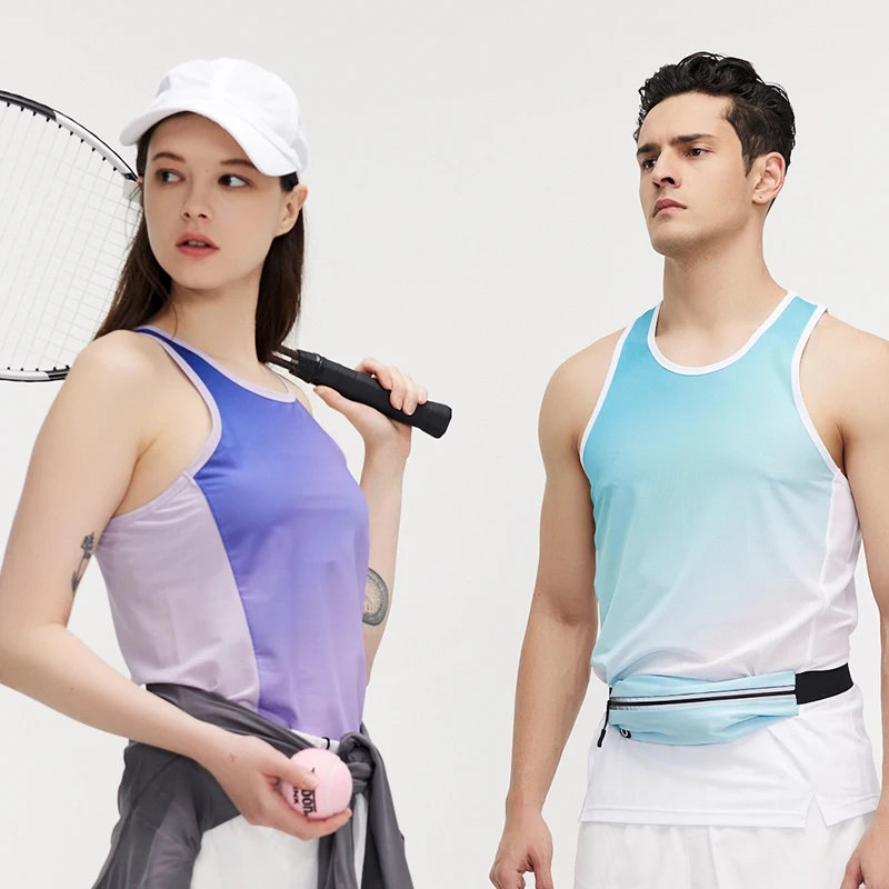 

Fashionable Couples Sporty Casual Breathable Quick-Drying Sleeveless Men Women Tops Camouflage Colorful Jogging Male Tank Tops