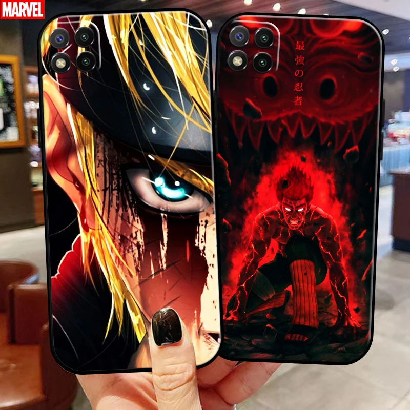 

Naruto Uchiha Sasuke Anime Phone Case 6.53 Inch For Xiaomi Redmi 9C Silicone Cover Back Carcasa Funda Coque Black
