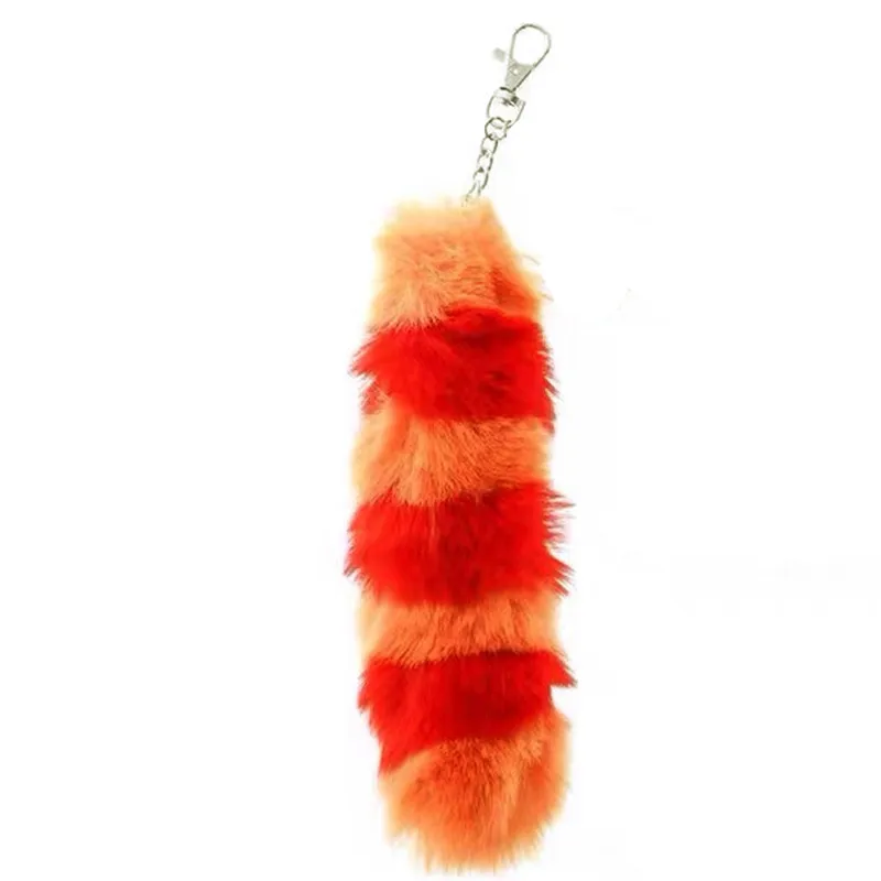 

18cm Disney Turning Red Panda Tail Plush Toys Pendant Kawaii Mei Panda Tail Keychain Toys Gifts For kids