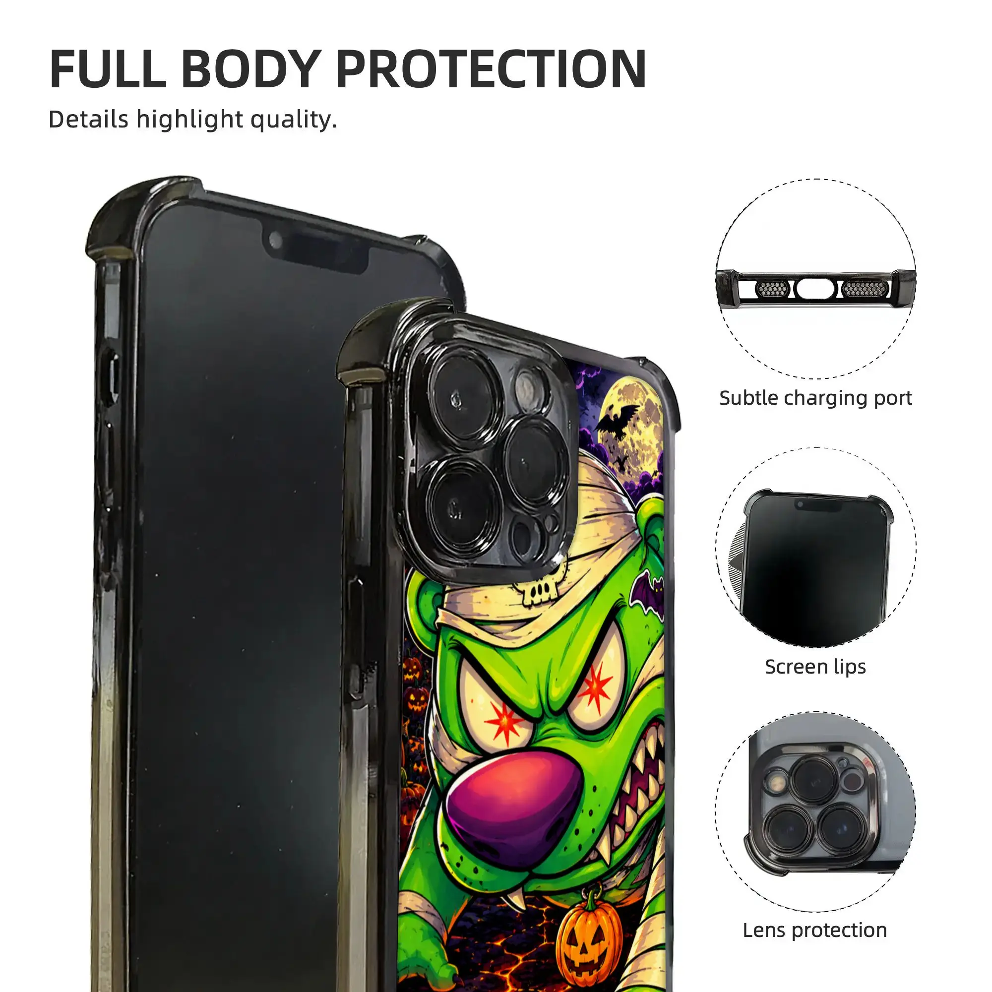 Фото Чехол для телефона Green Cowardly Dog Snarl Reach с гальваническим покрытием для iPhone различных моделей №5