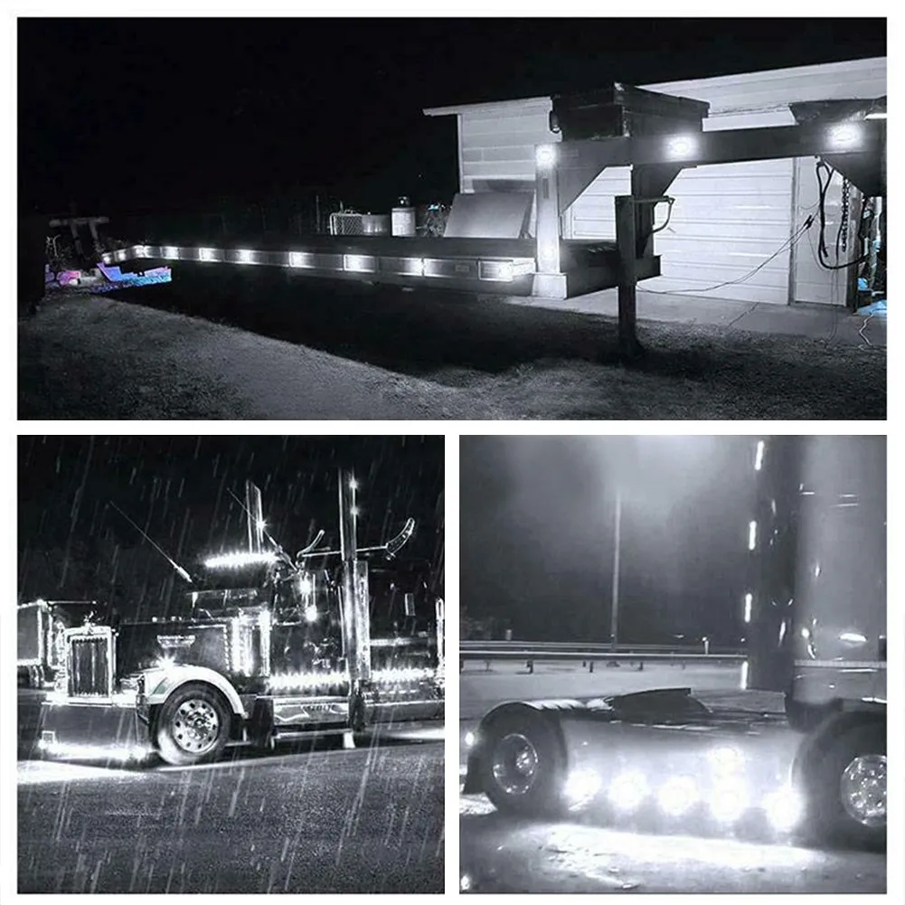 

For Truck LED Side Marker Lights Lamp Lorry Replacement Trailer ABS+PC