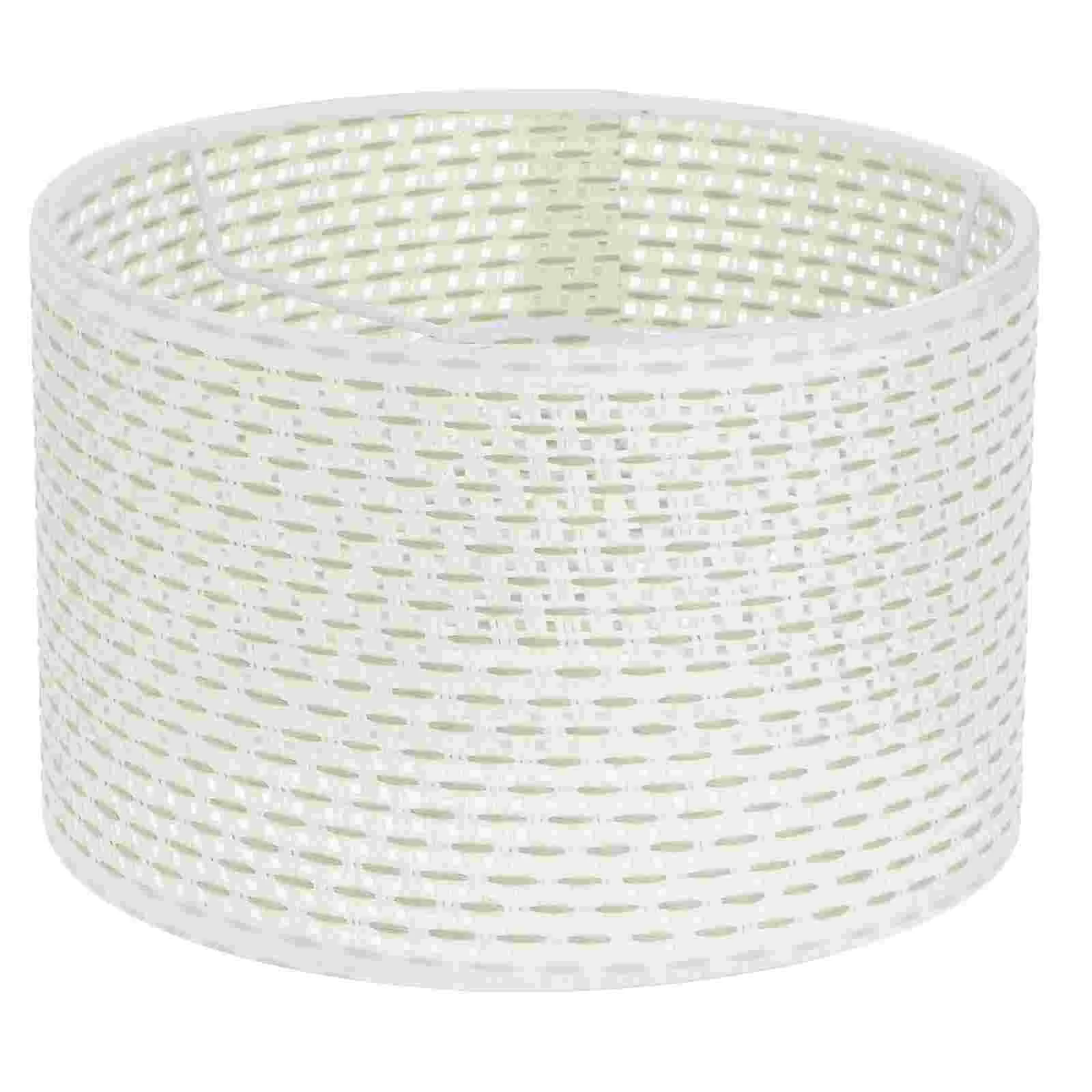 

E27 Woven Lampshade Creative Drum Light Fixture Accessory Decor Bedside Linen Lamp Shade Desk Candlestick Simulated