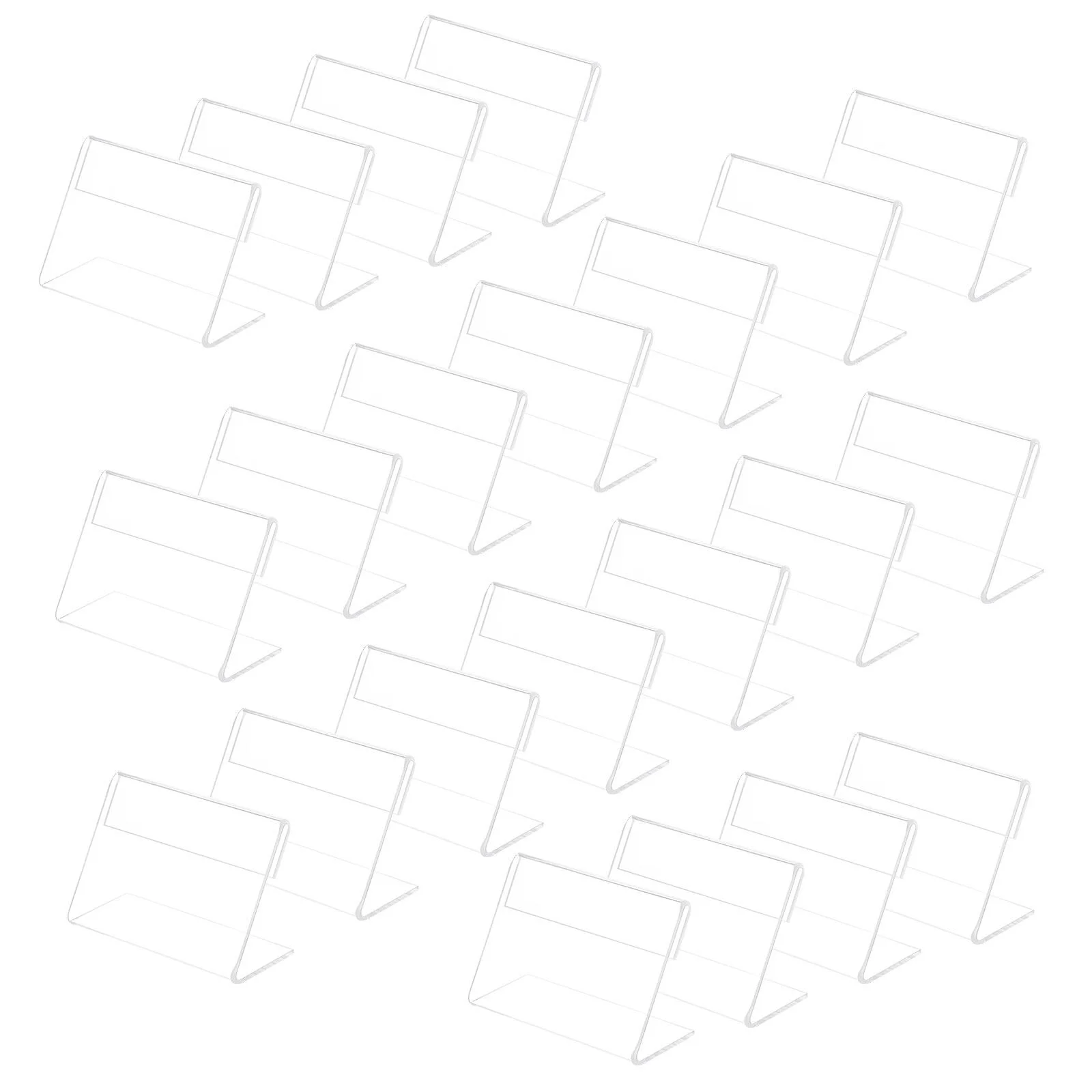 

ARTIBETTER 20pcs Display Stand Acrylic Sign Price Tag Rack Name Cards Label Slanted Shelf Labelss