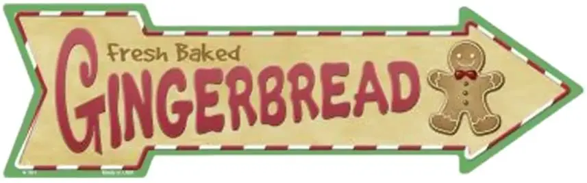 Наружный Декор имбирный хлеб Новинка металлическая Стрелка знак винтажные металлические жестяные знаки постер для кофе бар настенные таблички домашний Декор 45x16 см