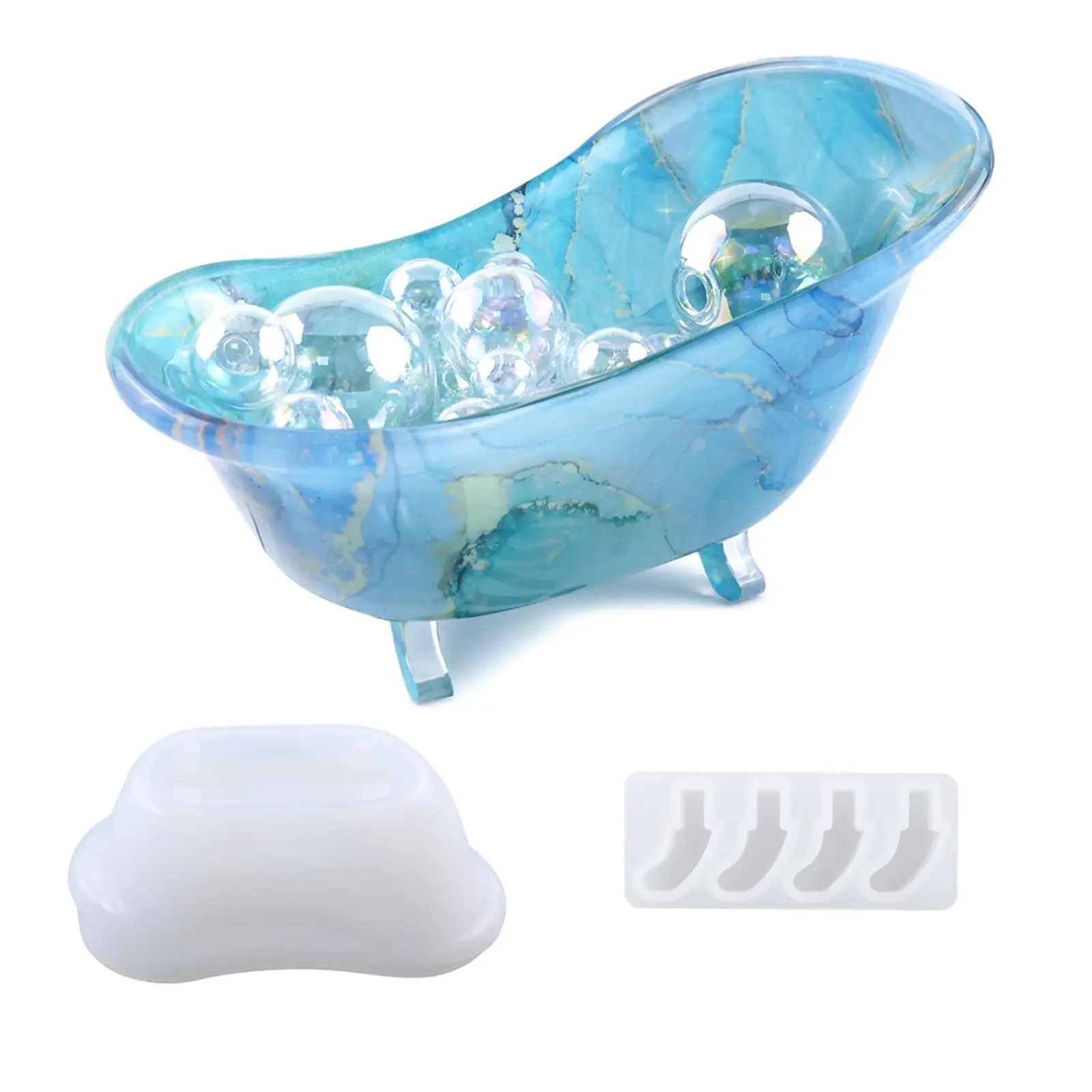 

Bathtub Soap Dish Resin Mold Jewelry Storage Tray Plate Silicone Molds Epoxy Resin Casting Mold For DIY Crafts Ashtray Making