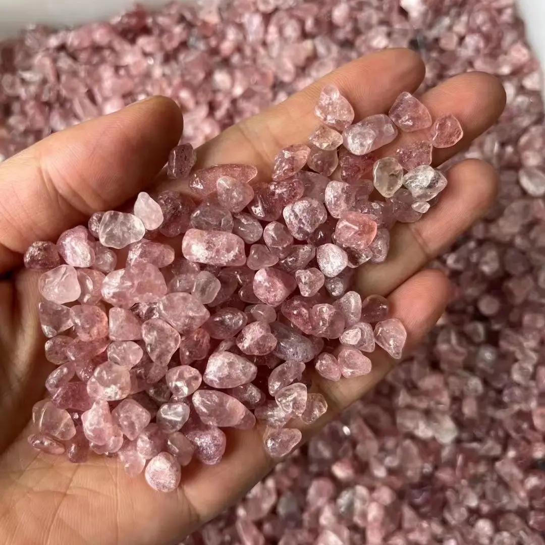 

Natural red strawberry crystal gravel original stone fish tank bottom sand decorative landscaping potted succulent paving stones