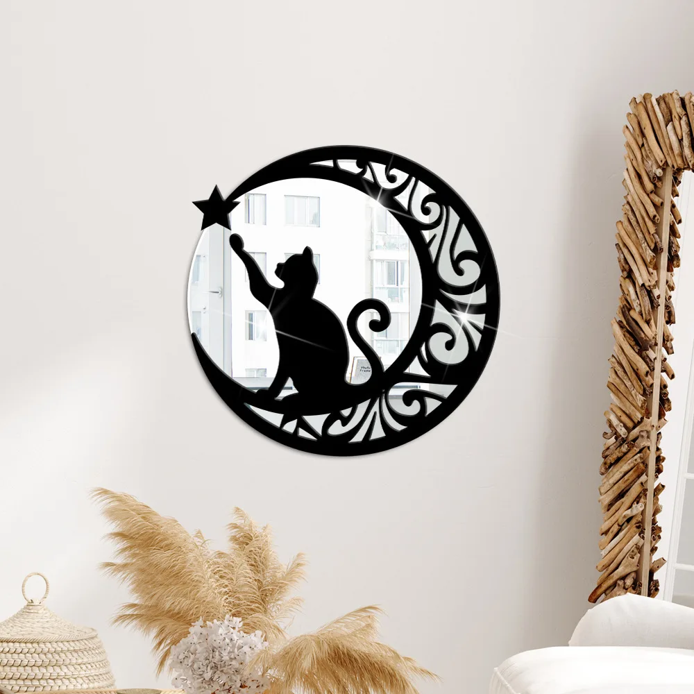 Настенные трехмерные двухслойные акриловые зеркальные наклейки с изображением