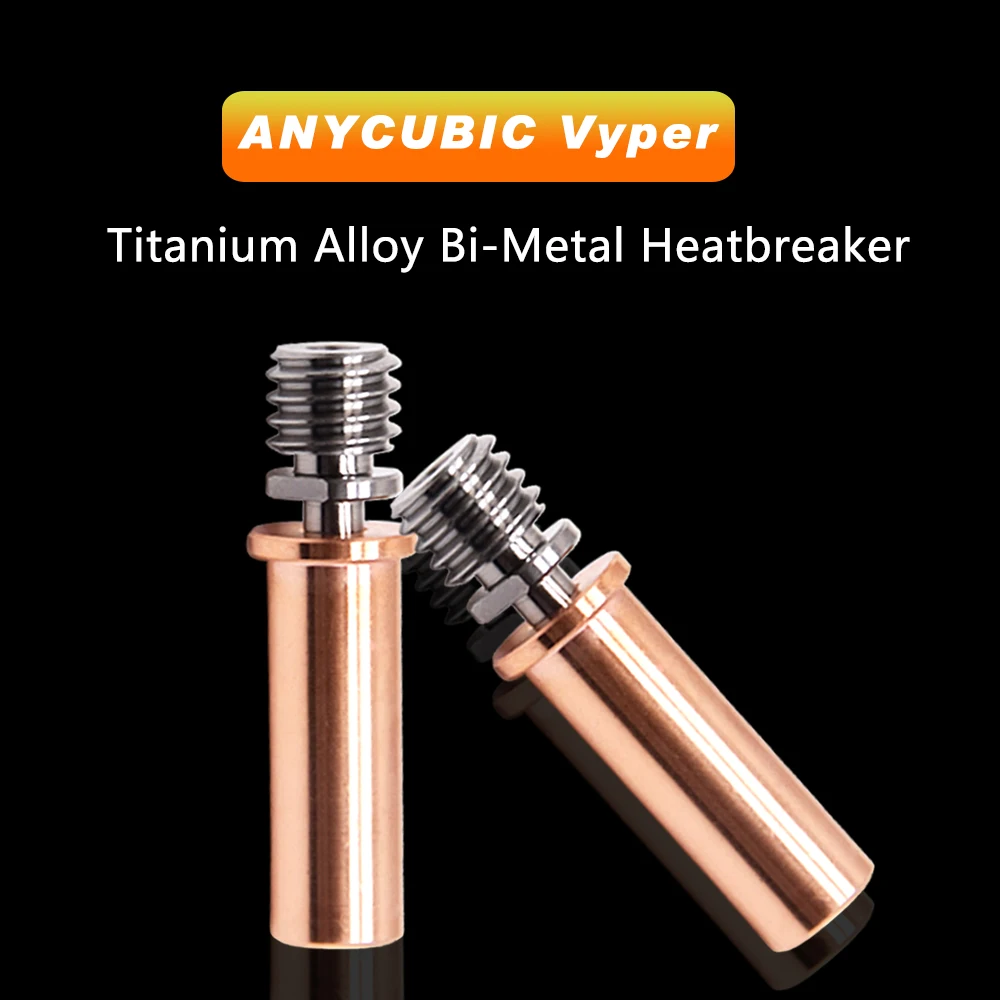 Bi-Metal Titanium Alloy Throat Heatbreaker for ANYCUBIC Mega S ANYCUBIC Mega Pro ANYCUBIC Vyper 1.75mm Filament
