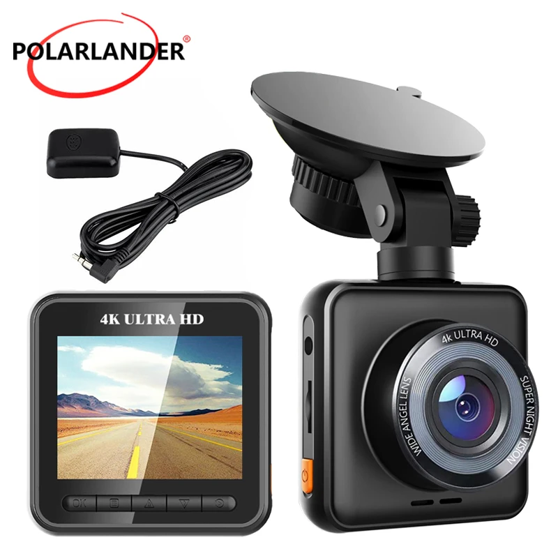 

V52 Intelligent Voice Dash Camera for Car 170° Parking Monitor Loop Record Wireless WIFI 4K IPS HD Touch Screen GPS