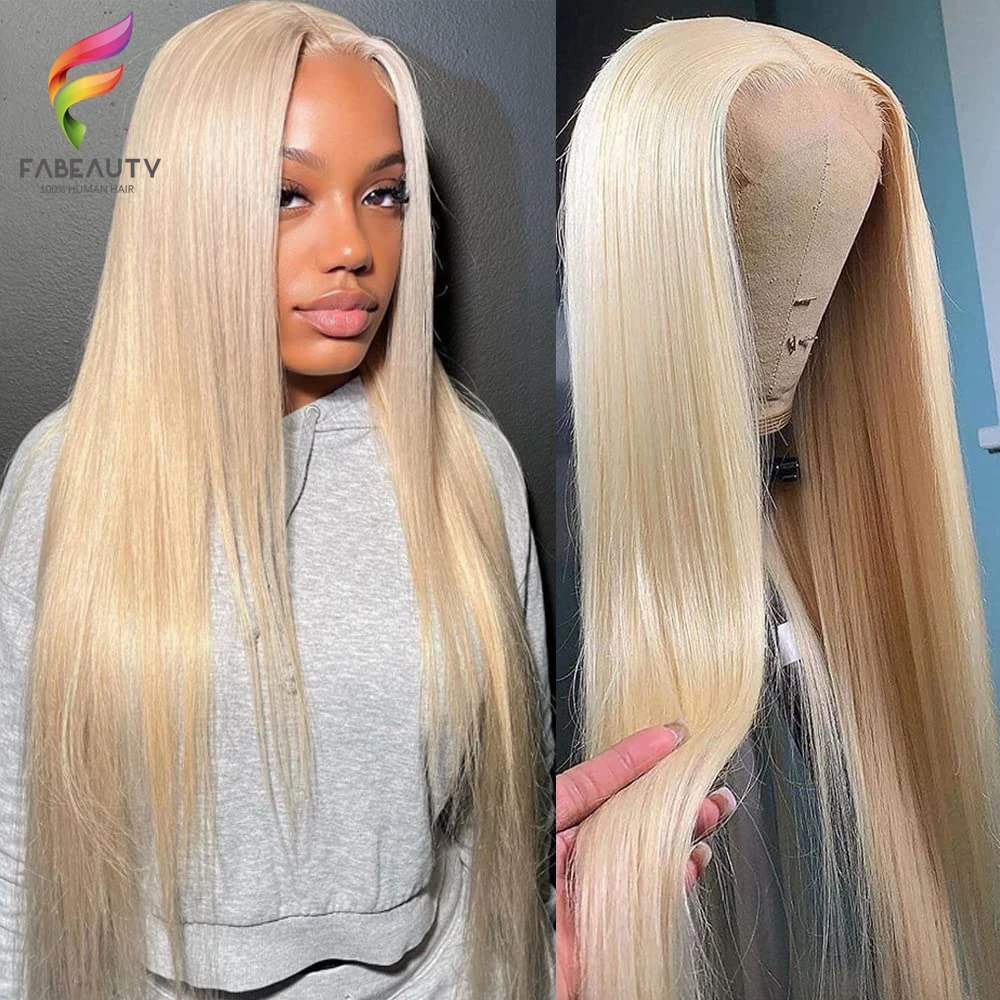 

613 Blonde 13x6 Lace Frontal Wig Straight Human Hair HD Lace Pre Plucked 150% Density 13x4 Lace Front Wigs with Baby Hair