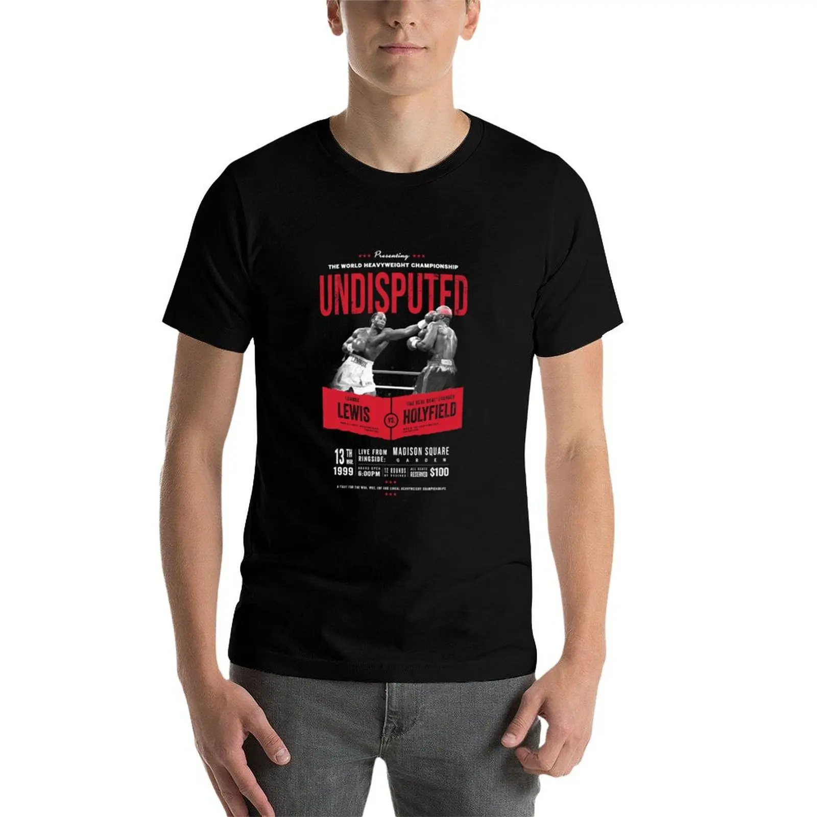 Фото Футболка для праздничной вечеринки Lewis vs Holyfield Undisputed Boxing T-Shirt №4