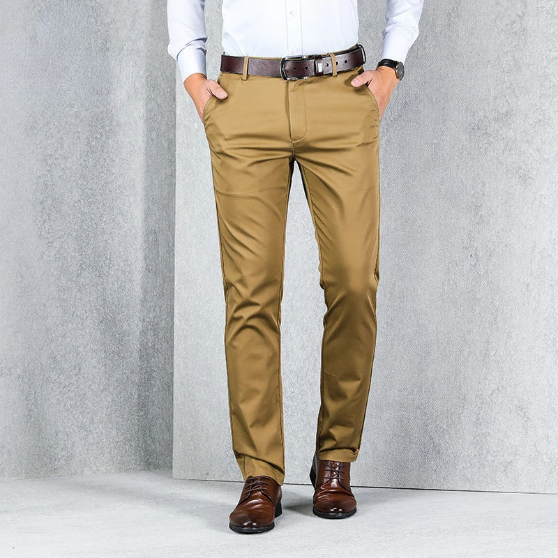 

2022 Men Suit Pants Casual Office High Quality Cotton Trousers Business Pants Loose Long Social Trousers Men's Pants T317