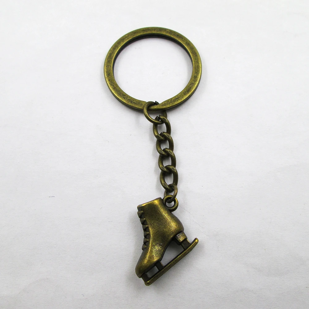 3 шт./лот античная бронза 3 D роликовые коньки 20x17x6 мм очаровательный брелок с лучшей оборкой, подарок на день рождения, брелок с подвеской