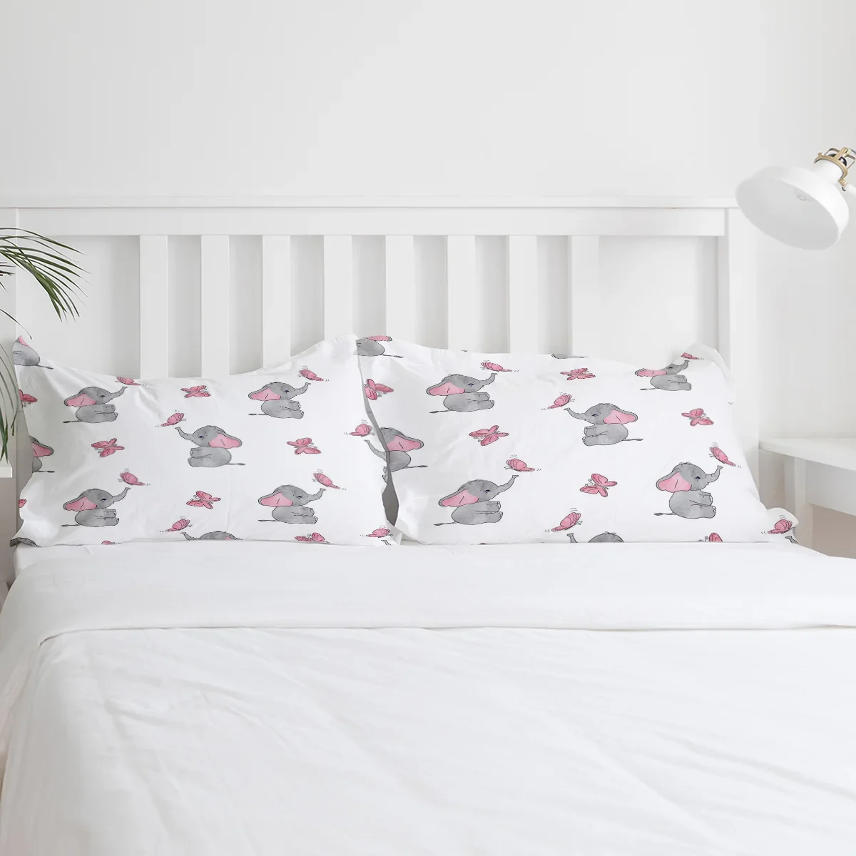 Милый мультяшный слон розовая бабочка комплект пододеяльников из 3 предметов с