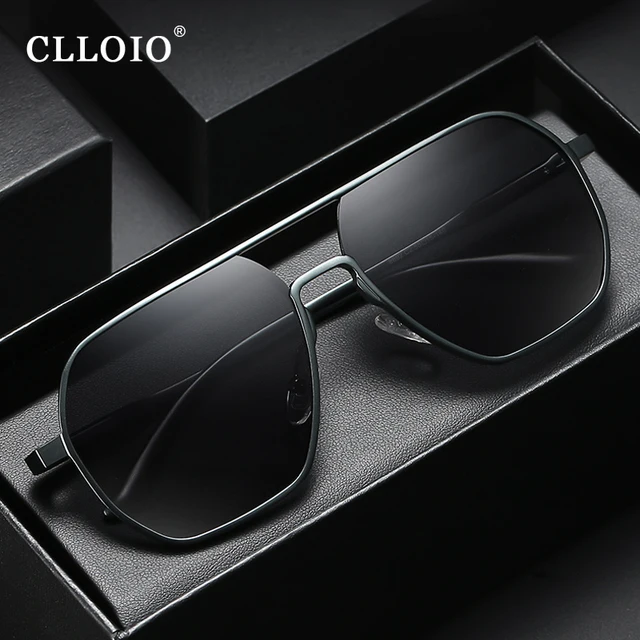 CLLOIO New Fashion Aluminum Photochromic Sunglasses Men Women Polarized Sun Glasses Chameleon Anti-glare Driving Oculos de sol 2