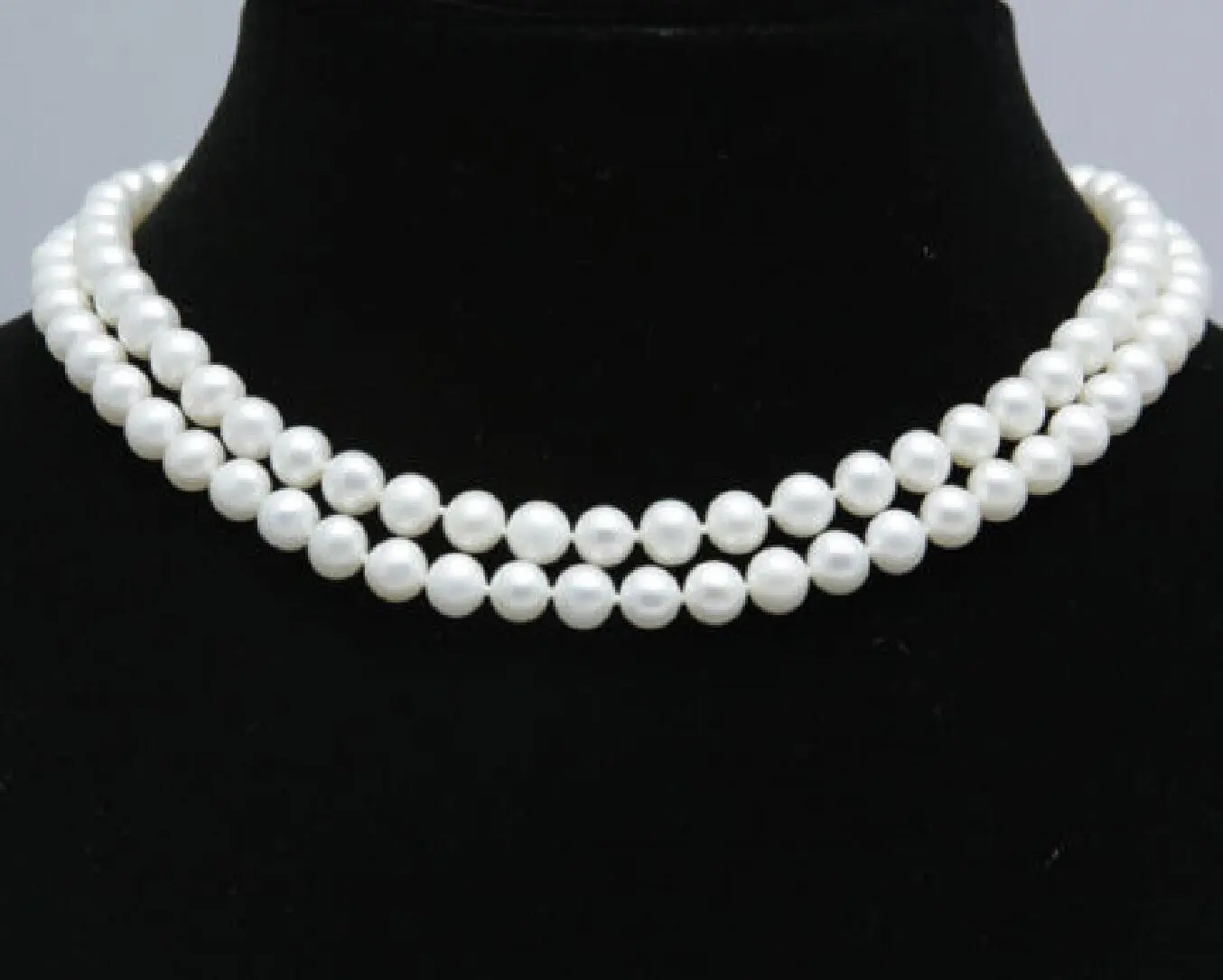 

Подлинное ожерелье из белого искусственного жемчуга AAA ++ 8-9 мм, серебро 925 пробы 17-18 дюймов