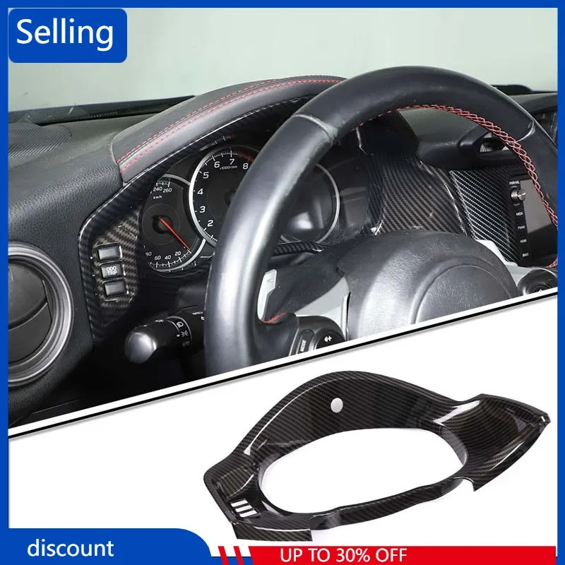 

Для Toyota 86/Subaru BRZ 12-20 ABS углеродное волокно/Красный дисплей приборной панели автомобиля декоративная рамка аксессуары для интерьера модифика...