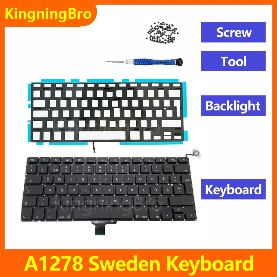 

New SE Sweden Swedish keyboard For MacBook Pro 13" A1278 2009-2012 Years