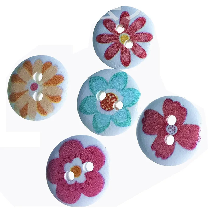 

100 шт., 15 мм, 2 отверстия, Мультяшные животные, синие, розовые, искусственные украшения с плоской задней стороной, милые декоративные аксессуа...