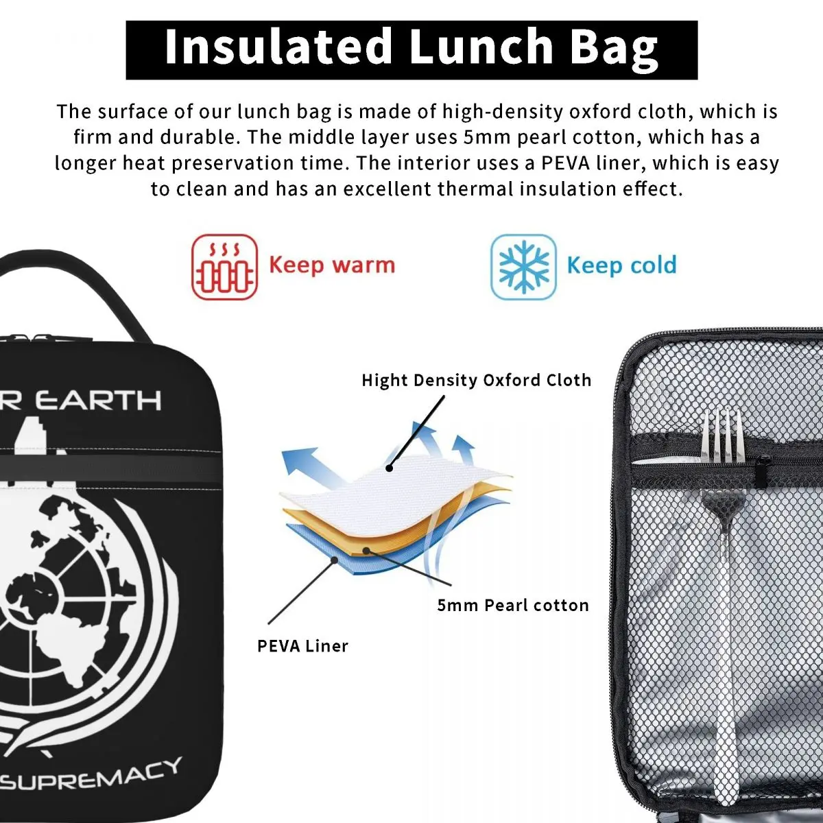 Изолированные сумки для ланча с логотипом hellразличы вместительный контейнер еды