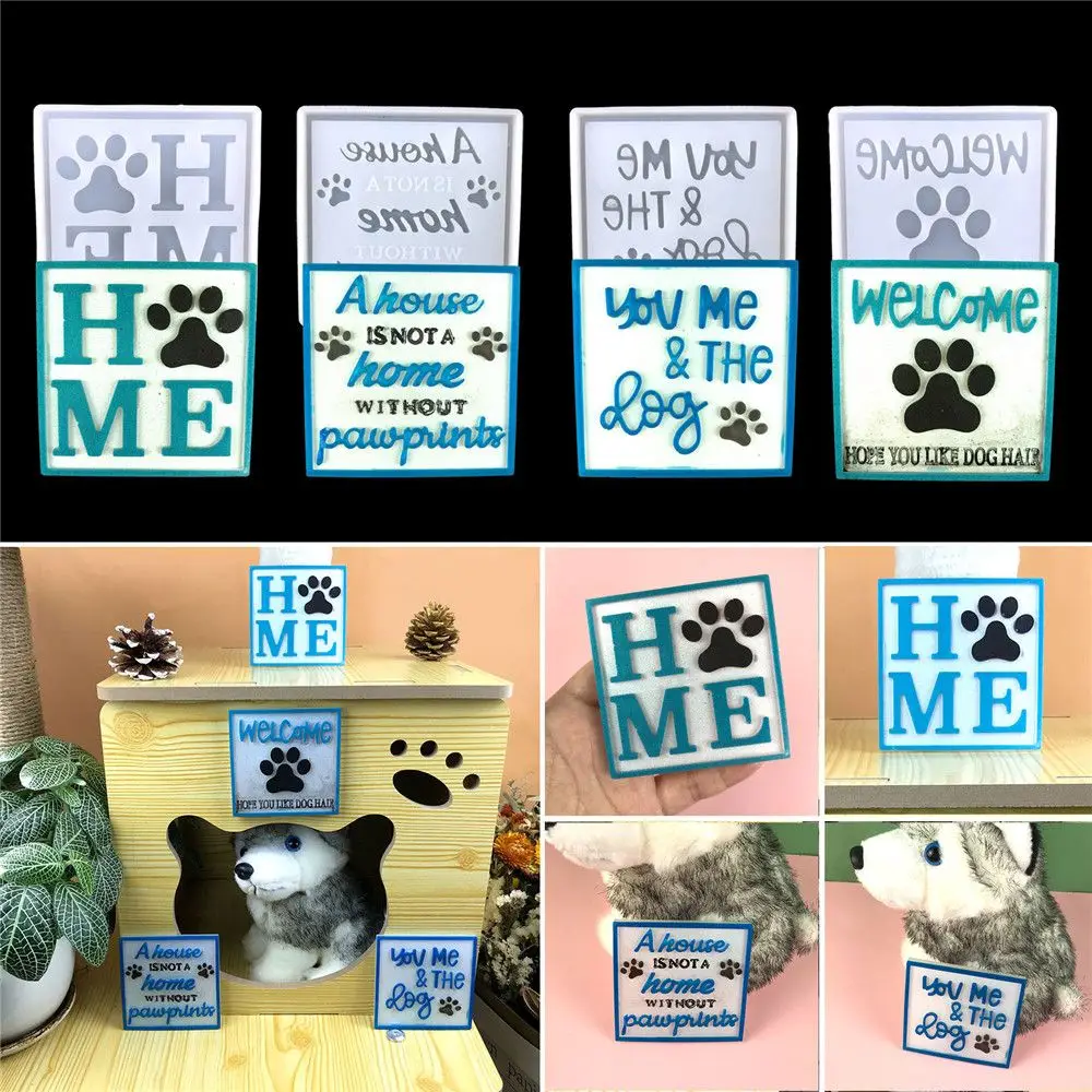 

Transparent UV Resin Epoxy Mold Jewelry Making Tools Silicone Mould Resin Mold Doghouse Decor Pet Love House