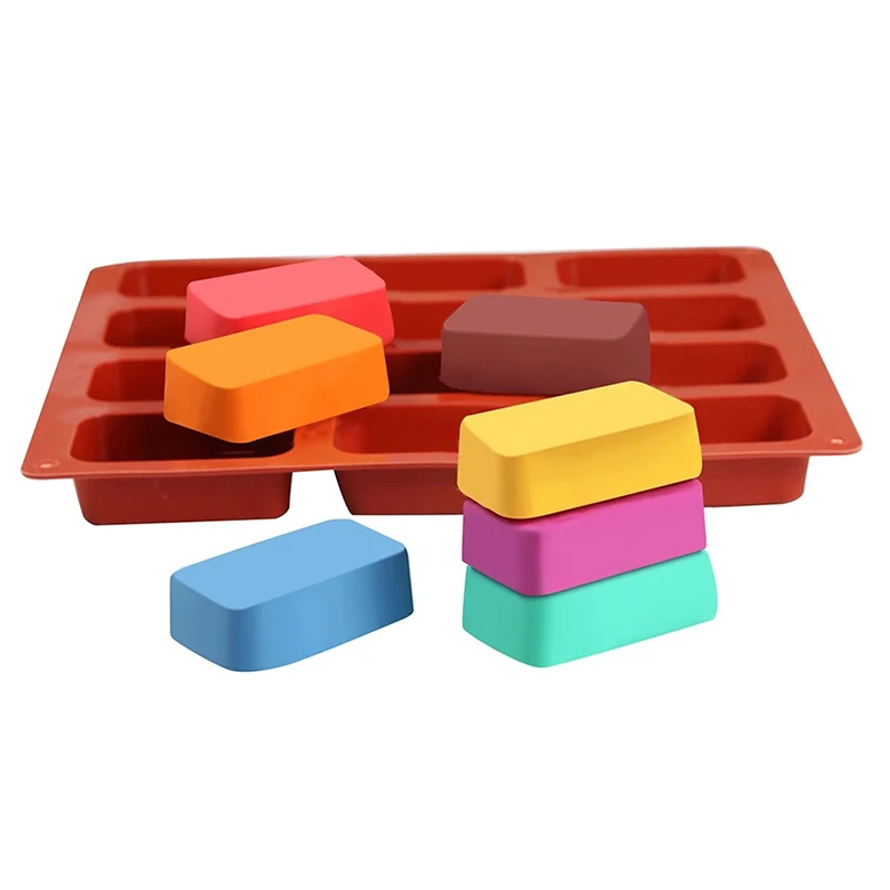 12 Cavities Non-stick Mini Brownie Pan Bread Silicone Loaf Baking |