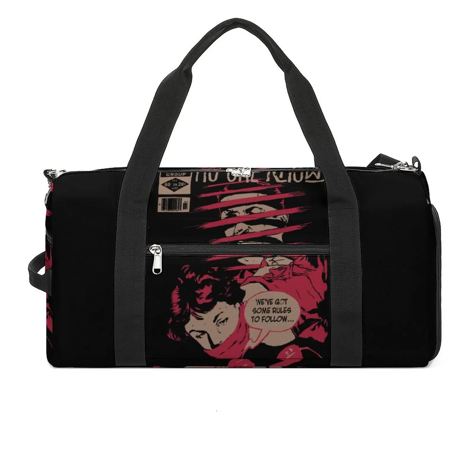 

Gym Bag Queens of The Stone Age Sports Bag Gym Accessories No One Knows Couple Oxford Pattern Handbag Graphic Travel Fitness Bag