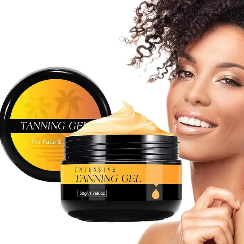 

Tanning Accelerator Cream 50g Sunless Tanner Accelerator Cream For Outdoor Sun Intensive Soft Brown Luxe Gel Achieve Natural Tan