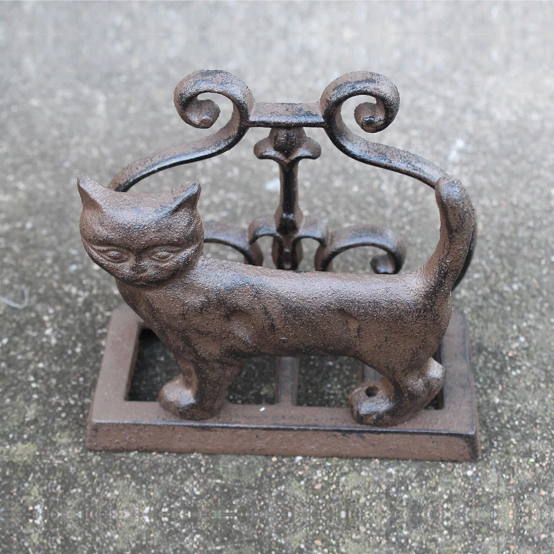

Iron name card Holder rack Cat shape Business Name Card Stand Heavy duty celebration gift Case Office Organizer craft handmade