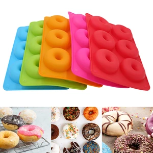 Silicone Donut Mold Baking Pan Non-Stick Baking Pastry Chocolate Cake Dessert DIY Decoration Tools Bagels Muffins Donuts Maker