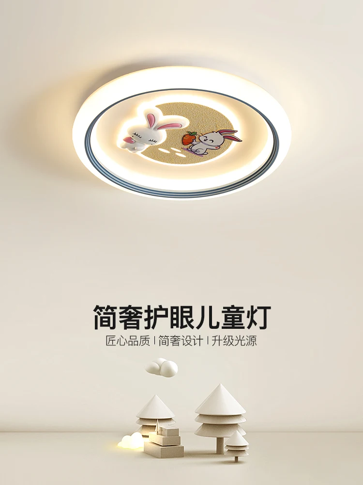 

Children's Room Lamp Rabbit Ceiling Lamp Girl Princess Bedroom Light Simple Modern Cartoon Girl Cozy Room Lamps