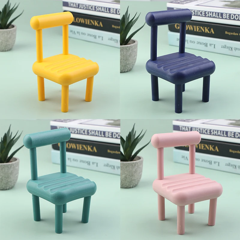 

1:12 Dollhouse Mini Plastic Stool Simulation Furniture Chairs Model Toys For Doll House Decoration Accessories Toys