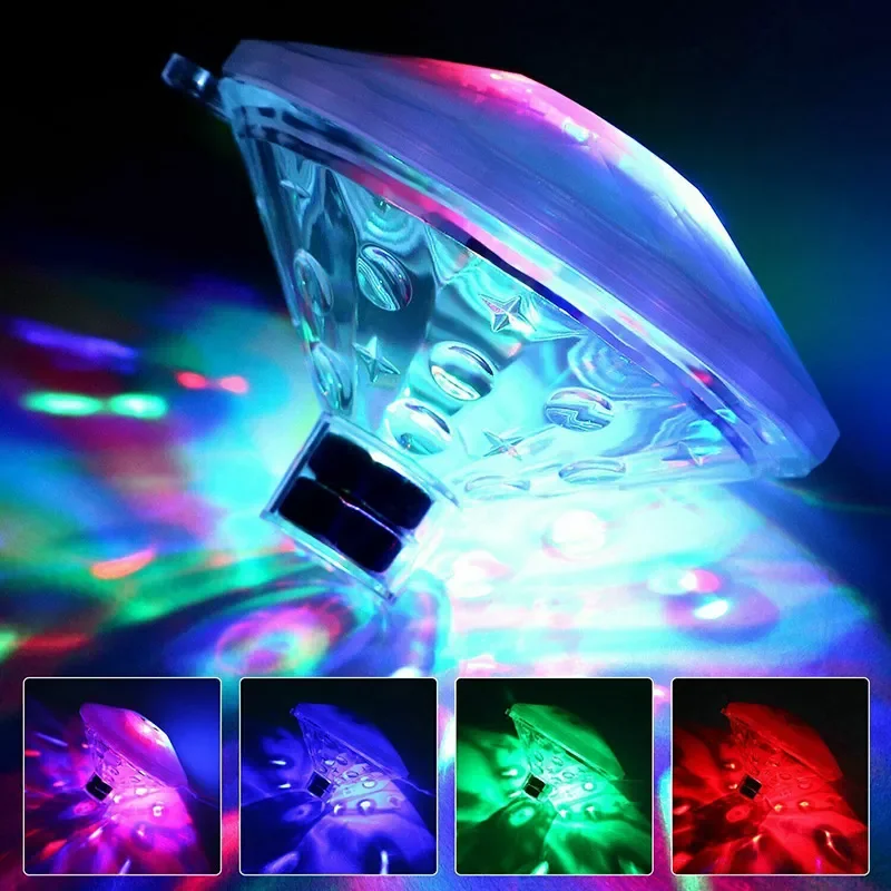 Disco Light Swimming Pool Waterproof LED Batter Power Multi Color Changing Water Drift Lamp Floating Light Security Dropship