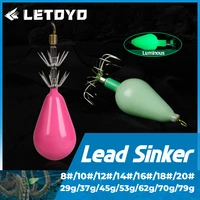 letoyo luminous squid hook jigs 30g 45g 60g to 75g fishing octopus cuttlefish hook artificial bait jigging lure 12 needdles jigs