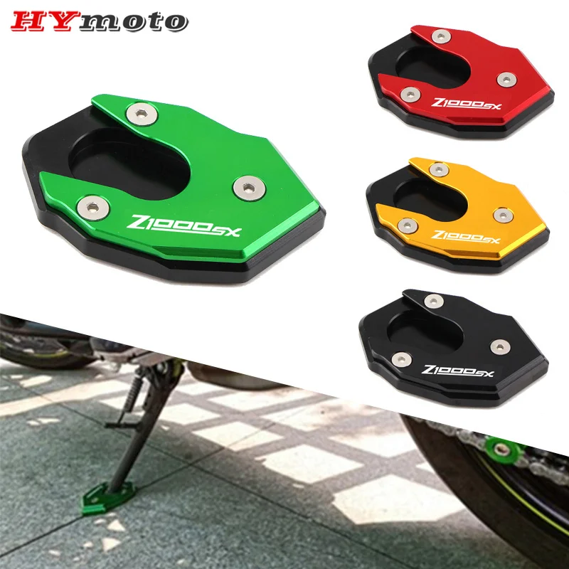 

LOGO Z1000SX For KAWASAKI Z1000 Z1000SX 2011-2016 Motorcycle CNC Kickstand Foot Side Extension Pad Support Plate Enlarge Stand