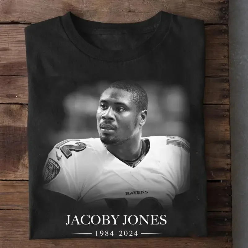 Фото Новая футболка Jacoby Jones 1984 2024, черная, все размеры, артикул Ag1502 №1
