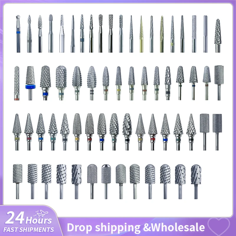 

Carbide Tungsten Nail Drill Bit Electric Rotate Manicure Drills Milling Cutter Nail Files Nail Art Pedicure Accessories Tools