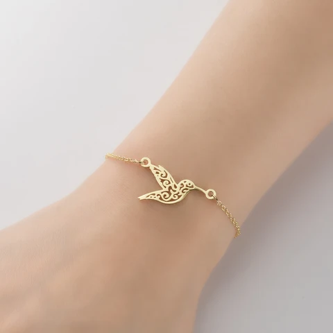 Shuangshuo оригами Колибри Птицы браслеты и обручи модный полый бриллиант браслет для женщин дружба подарок