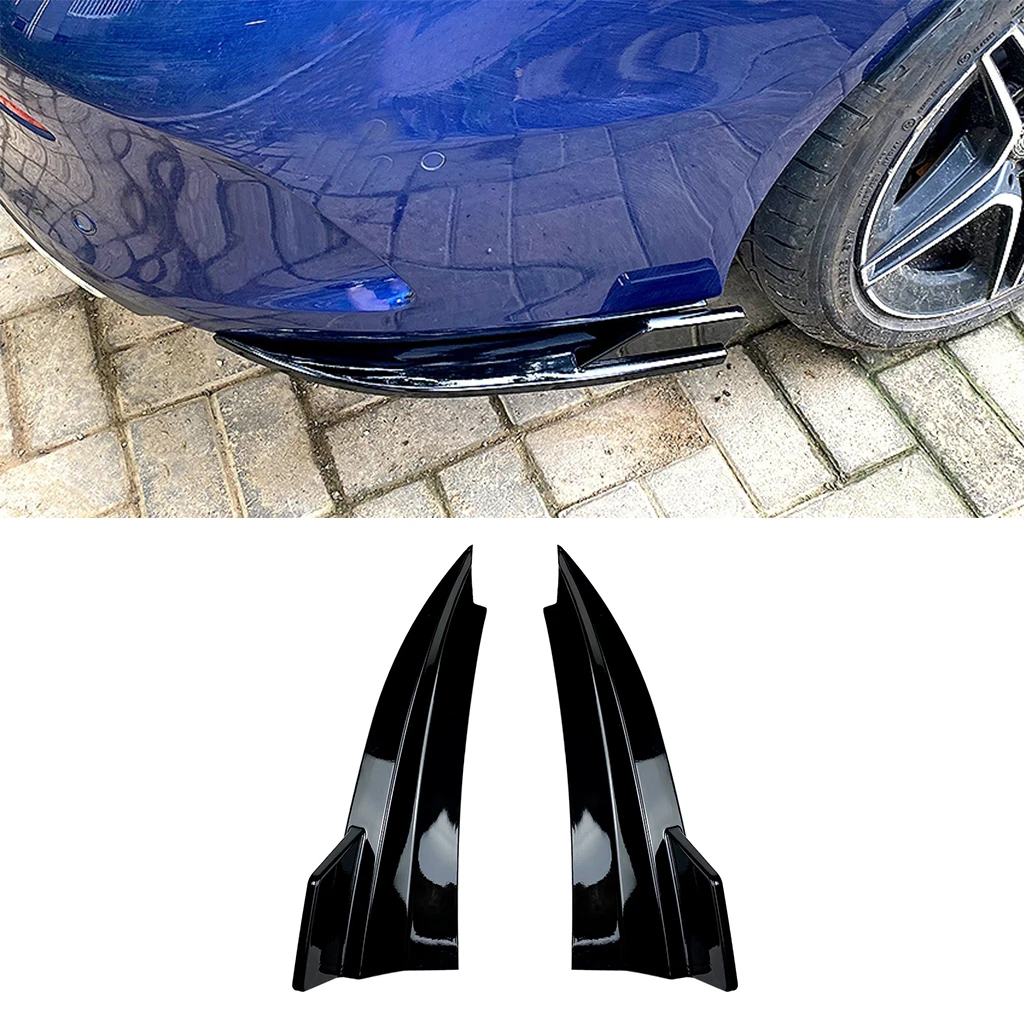 

Glossy black ABS Rear Bumper Diffuser Side Splitters Fit For Mercedes-Benz C-Class Coupe C205 C200 260 C43 C63 AMG 2015-2021