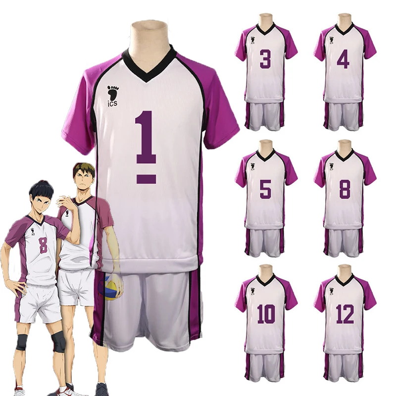 

Aikie Costume Shiratorizawa School Ushijima Wakatoshi High School Volleyball Club Sportswear Jerseys Uniform.