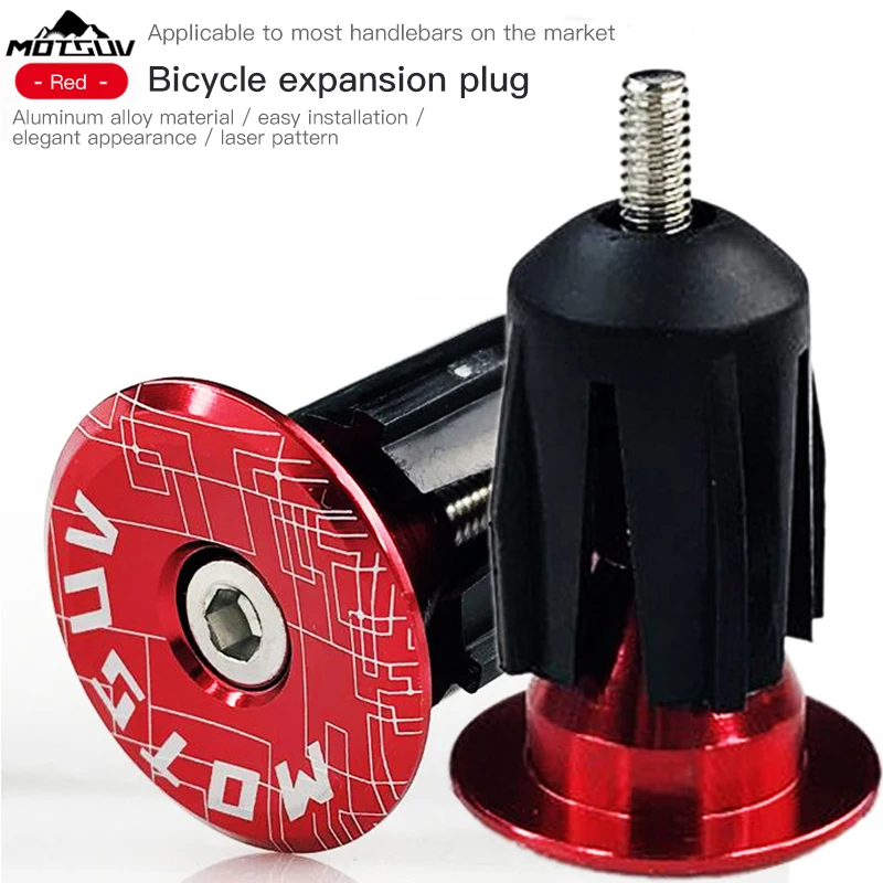 

MOTSUV Bike Handlebar Plugs Bicycle Grips Caps 2PCSCovers Bicycle Accessories Aluminum Alloy Bike Handlebar End Plugs MTB Bike