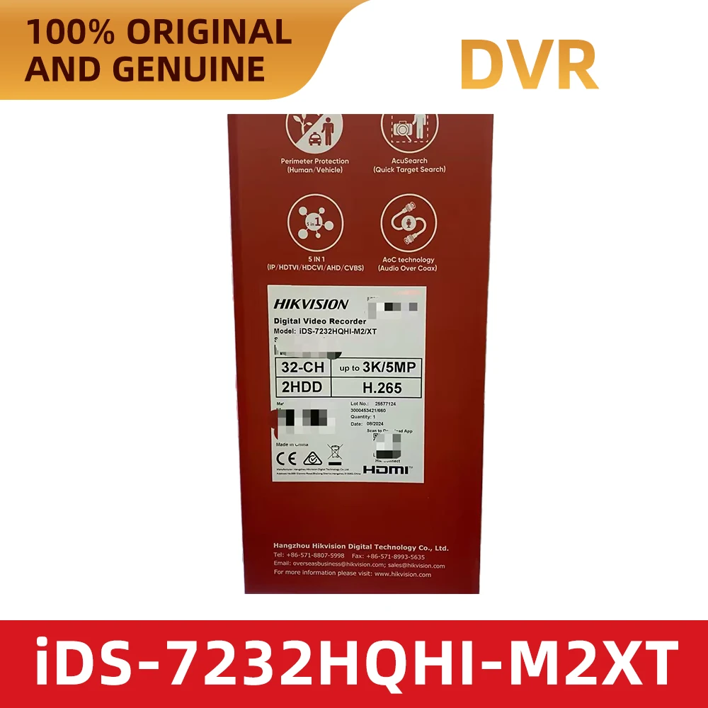 Фото Оригинальный гибридный видеорегистратор Hikvision iDS-7232HQHI-M2/XT на 32 канала с технологией AcuSense, 2 слота для жестких дисков №4