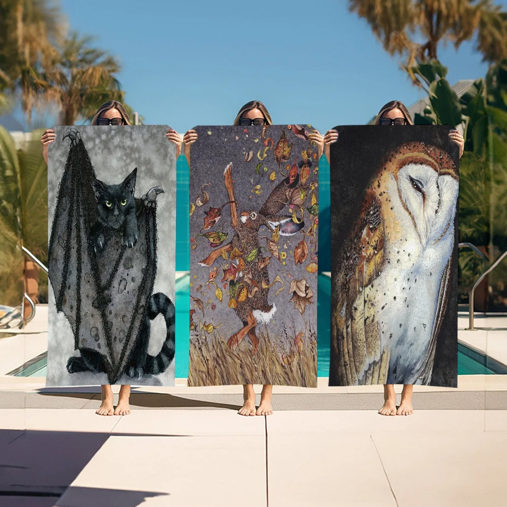 Пляжное полотенце с рисунком Мэгги ванделле Мультяшные милые летние детские