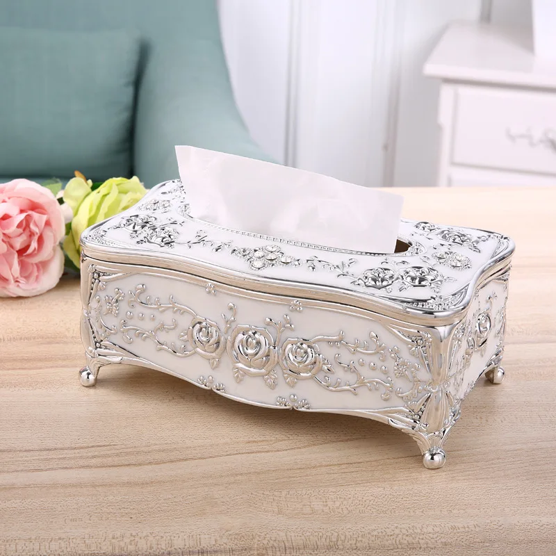 

2021 Creative Desktop Kitchen Pumping Tray European Acrylic Tissue Box Fashion KTV Hotel Tissue Box Bar Napkin Box