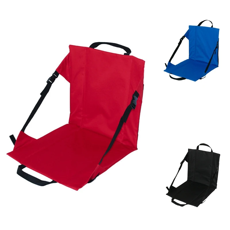 

Multifunctional Seat Cushion Camping Folding Seat Cushion With Backrest Outdoor Stadium Grass Beach Chair Camp Rest Cushion Blue