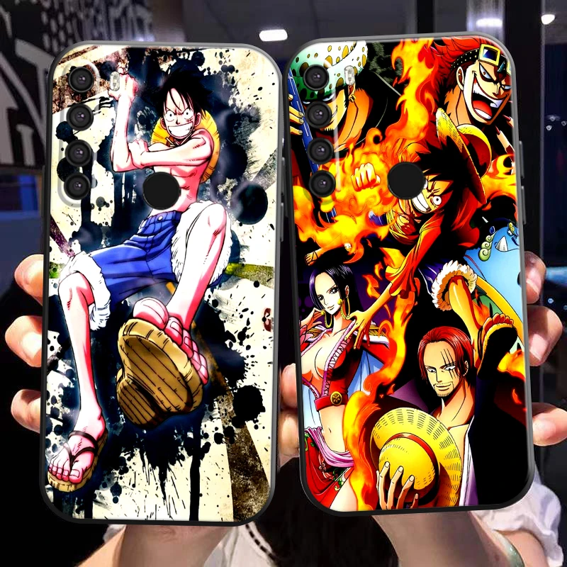 

One Piece Luffy Zoro Phone Case For Xiaomi Redmi Note 8 Pro Note 8T Redmi 8 8A Funda Black Soft Back Carcasa Liquid Silicon